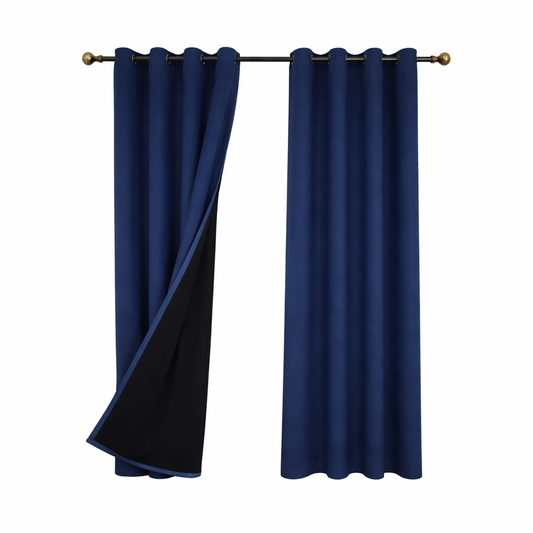 Rideau thermique et occultant Bleu marine