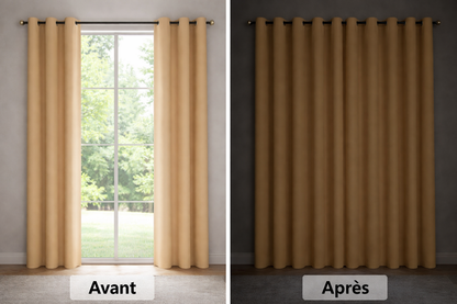 Rideau thermique et occultant Beige