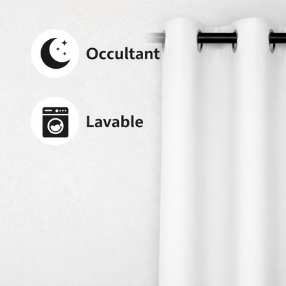 Rideau occultant Blanc
