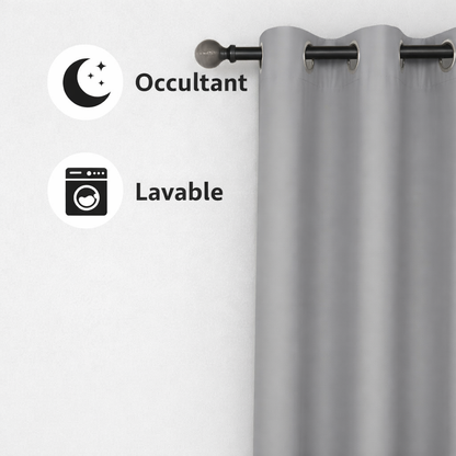 Rideau occultant Gris