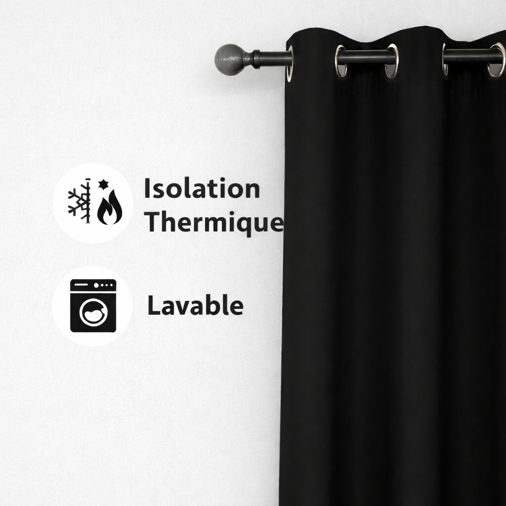 Rideau thermique Noir