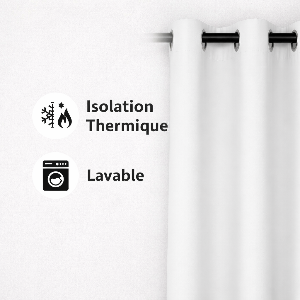 Rideau thermique Blanc