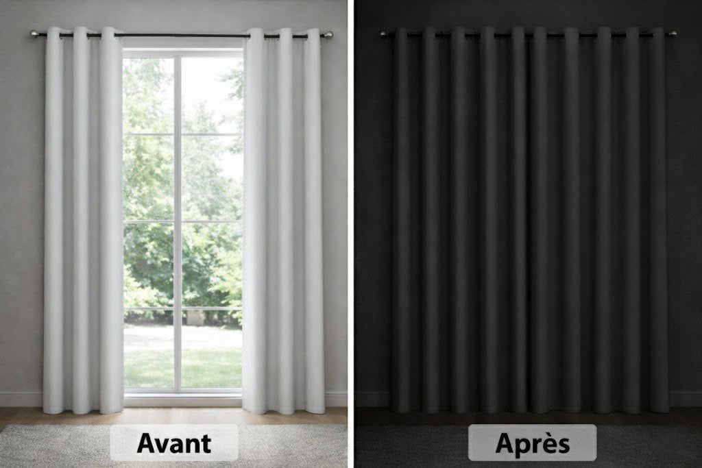 Rideau thermique et occultant Blanc