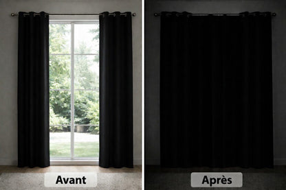 Rideau thermique et occultant Noir