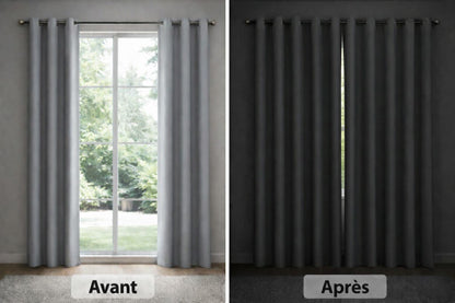 Rideau thermique et occultant Gris